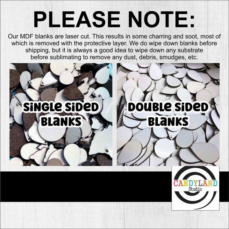 Button Blank - Charm/Magnet Single Sided MDF