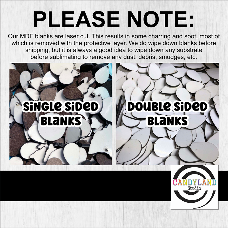 Coffee Latte Cup Ornament MDF Blanks - Single Sided