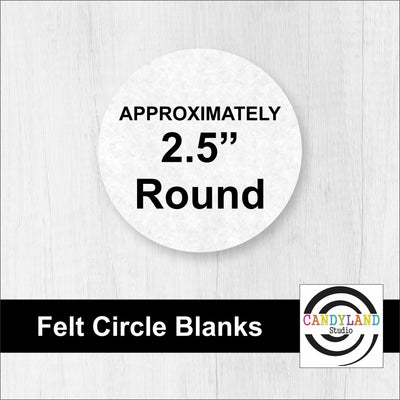 Circle Soft Felt Blanks - NO HOLES