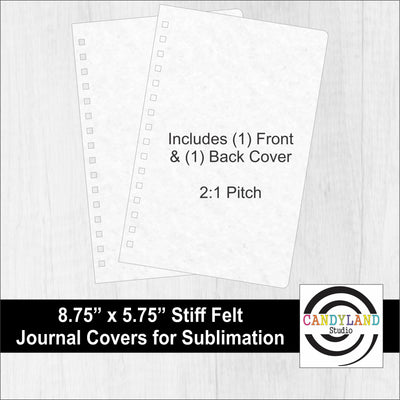8.75" x 5.75" Stiff Felt Journal Cover Blanks