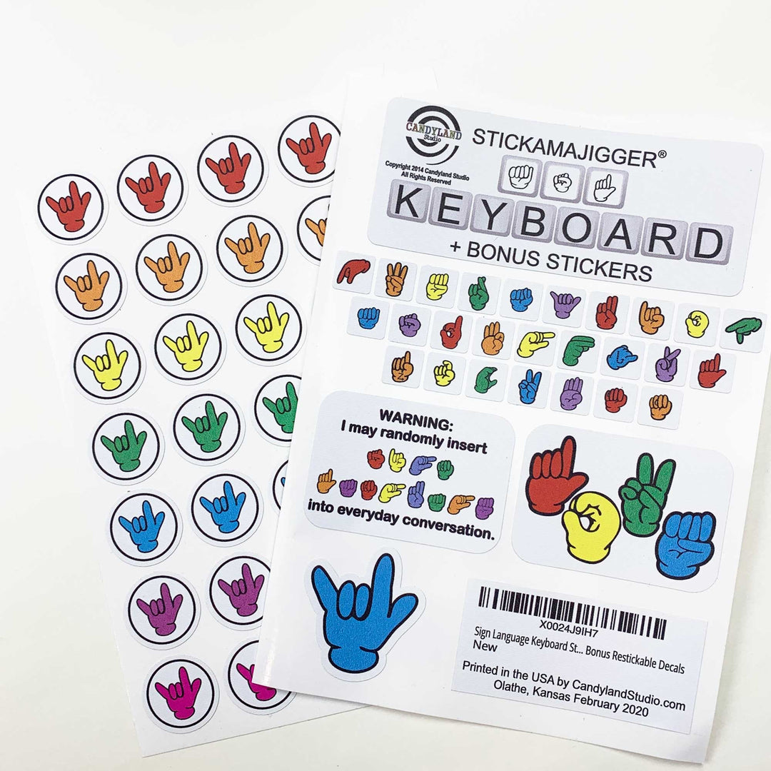 ASL Keyboard (+Bonus!) Stickers