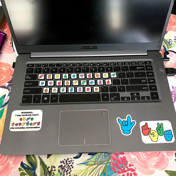 ASL Keyboard (+Bonus!) Stickers