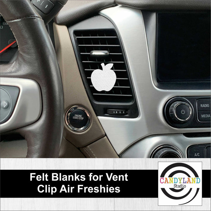 Apple Car Vent Clip Air Freshener Blanks