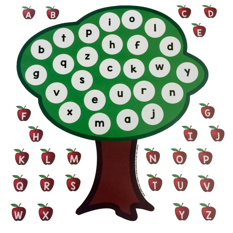 Restickable Alphabet Apple Tree Literacy Poster Game