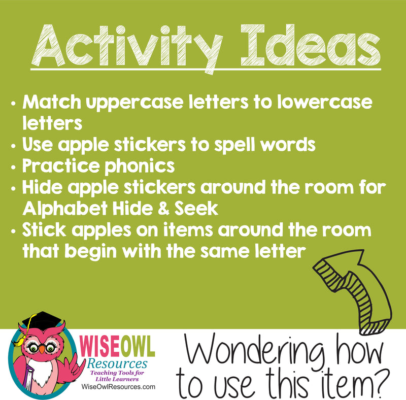 Restickable Alphabet Apple Tree Literacy Poster Game - Activity Ideas