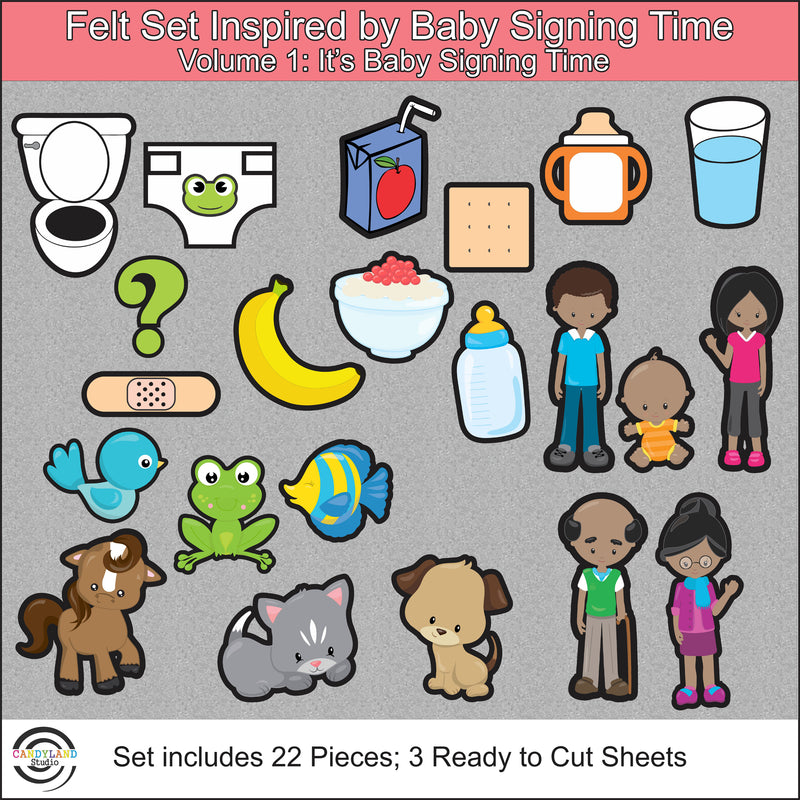 Felt Set Inspired by Baby Signing Time DVD Volume 1: It&