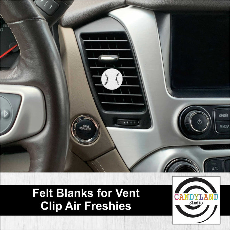 Baseball Car Vent Clip Air Freshener Blanks