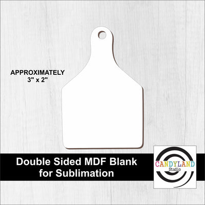 Cow Tag MDF Blanks - Double Sided