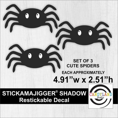 STICKAMAJIGGER® Shadows - Cute Spiders (3pc)
