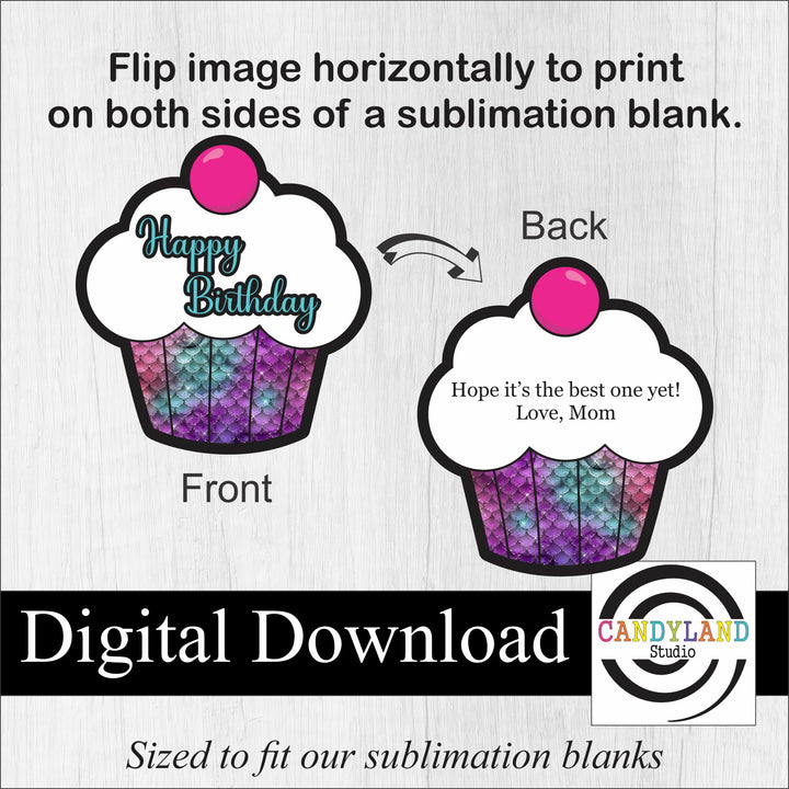 Mermaid Cupcake Digital Graphic Bundle