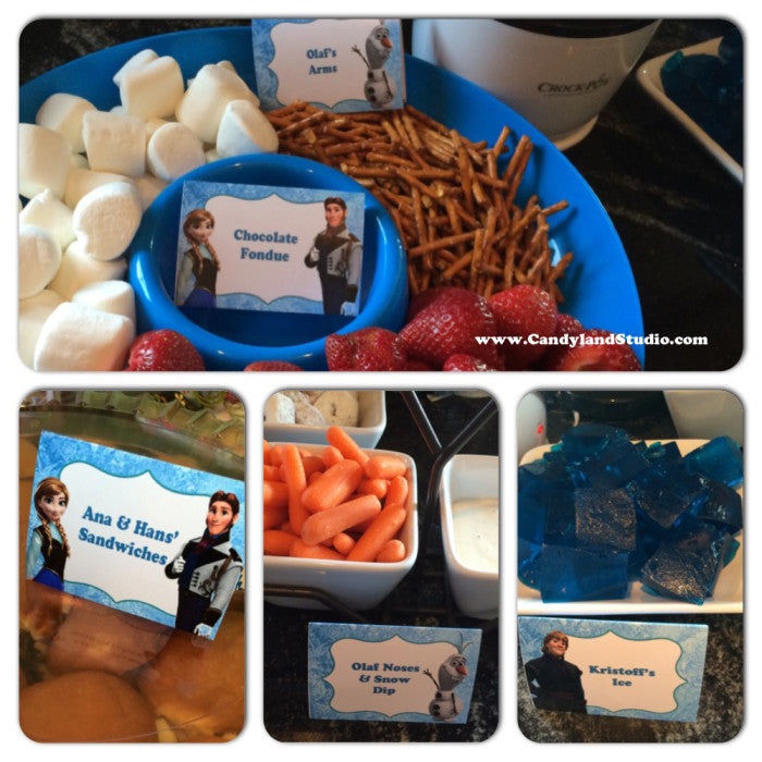 Free Frozen Birthday Party Table Tents