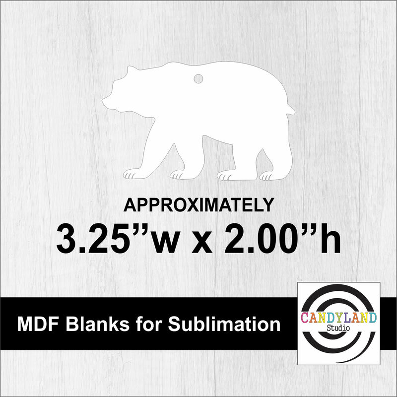 Grizzly Bear MDF Sublimation Blanks
