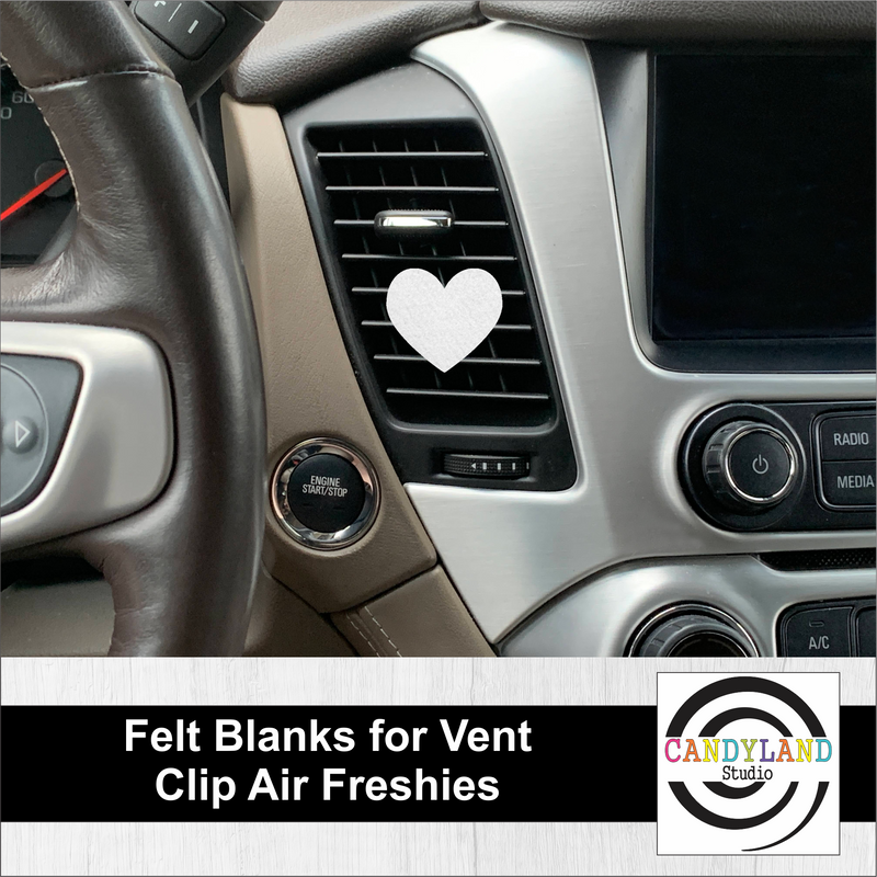 Heart Car Vent Clip Air Freshener Blanks
