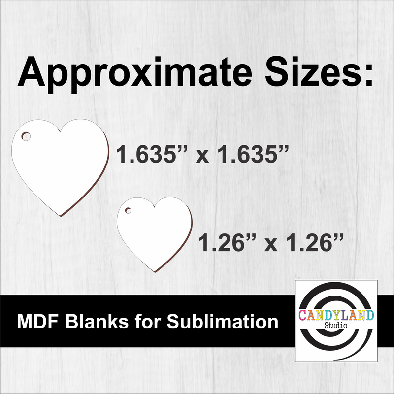 Heart Shaped MDF Pet ID Tag