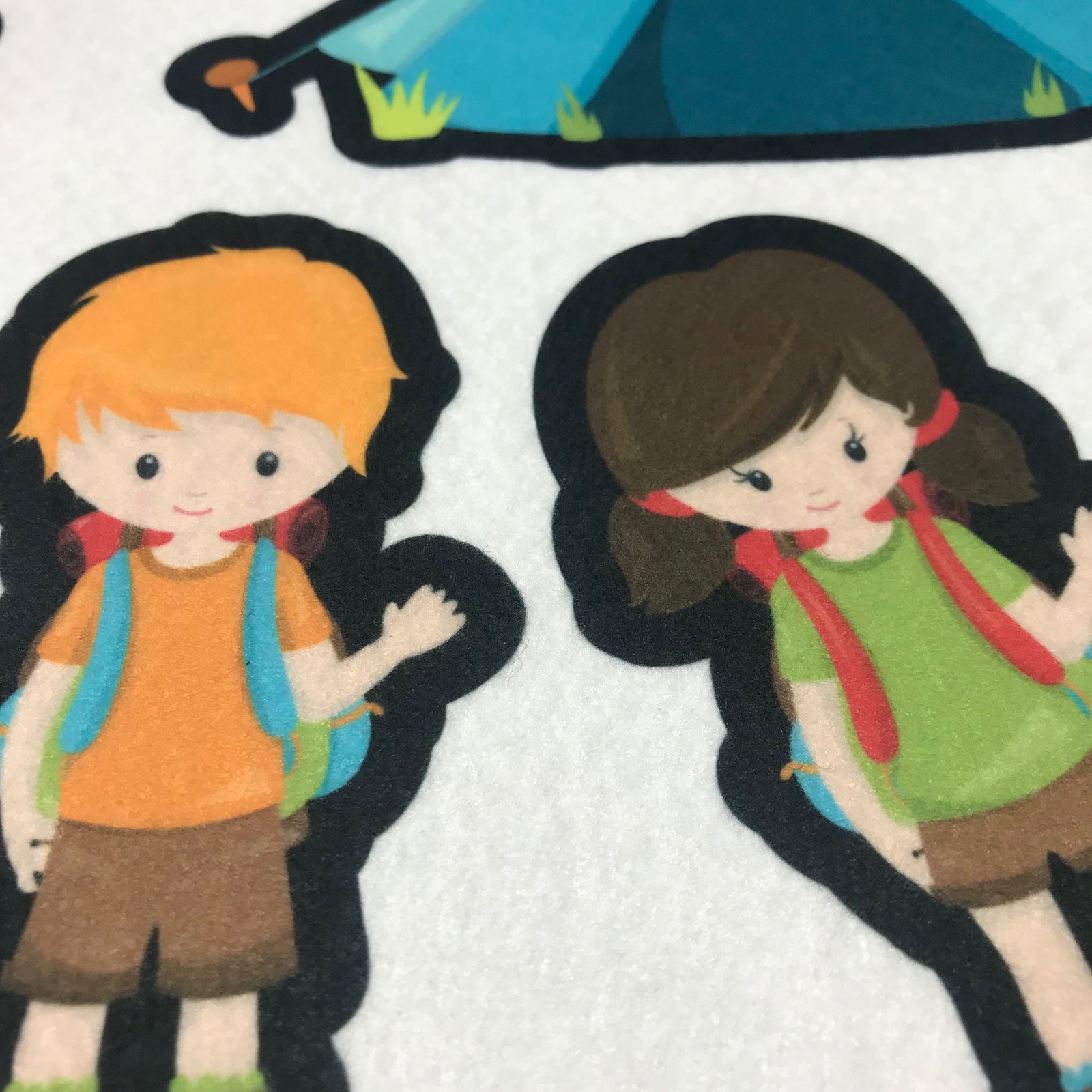 Nice Size Pieces - Camping Kids Felt Story Board Set by Candyland Studio
