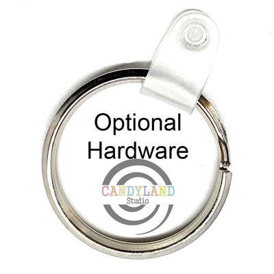 Keyring Hardware - Silver Rings + Plastic Tabs