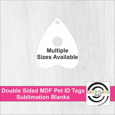 Planchette Tip Up Pet ID Tags - Double Sided