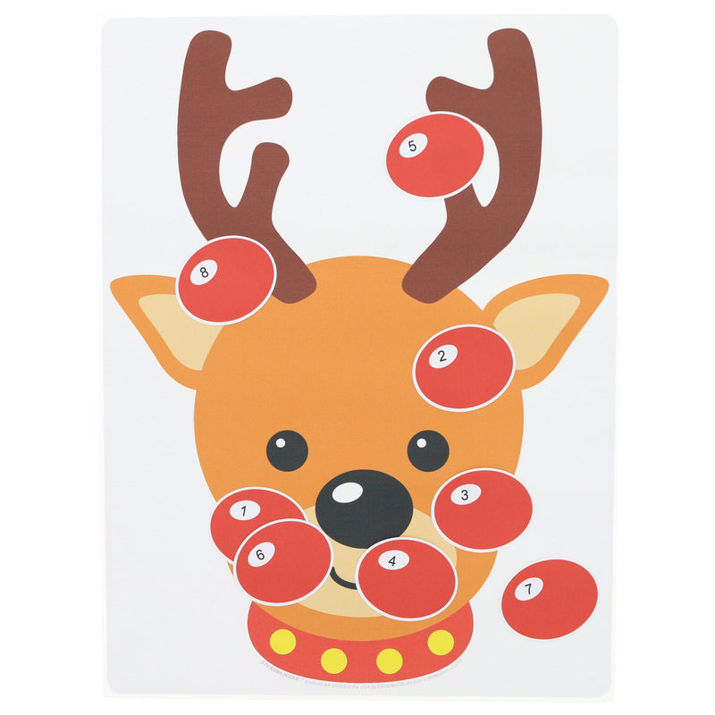 Fun Christmas Activity - STICKAMAJIGGER™ Poster Game - Stick the Red Nose on the Reindeer