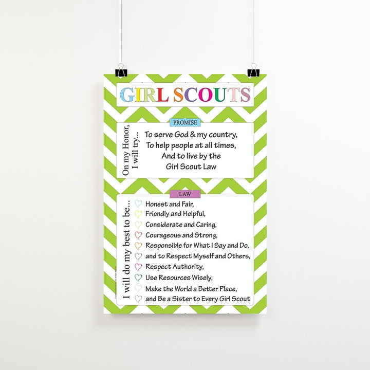 Digital Download Girl Scout Promise & Law Poster