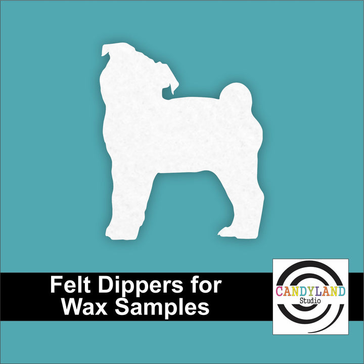 Pug Dog Shape Felt Wax Dippers