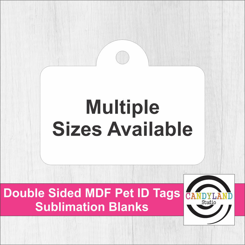 Rectangle Pet ID Tags - Double Sided