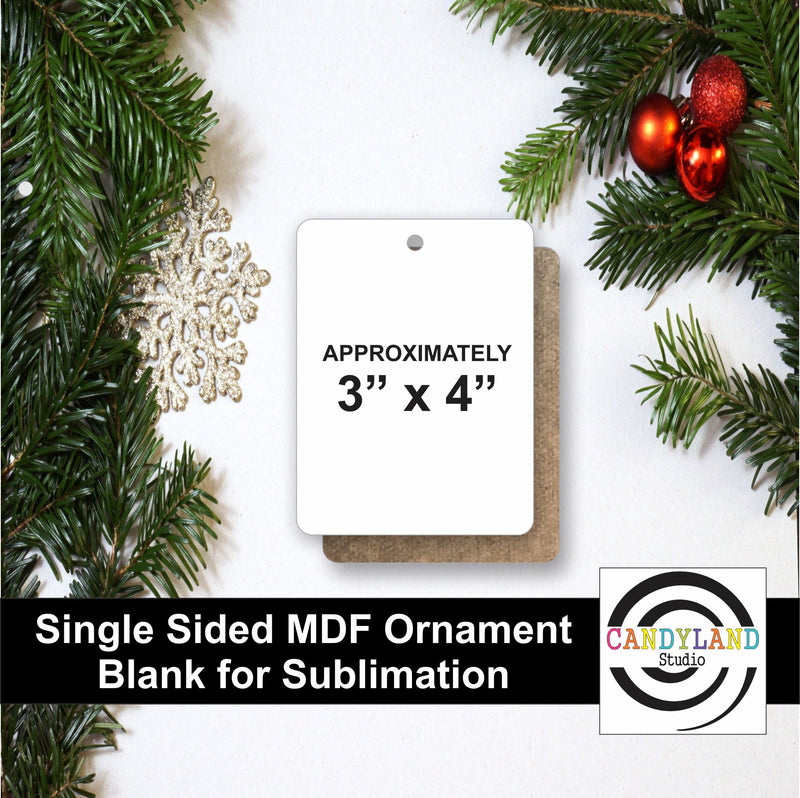 Rectangle Ornament MDF Blanks - Single Sided