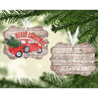 Rustic Red Truck Christmas Tree