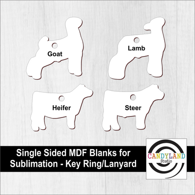 Livestock Show Animal MDF Sublimation Blanks - Single Sided