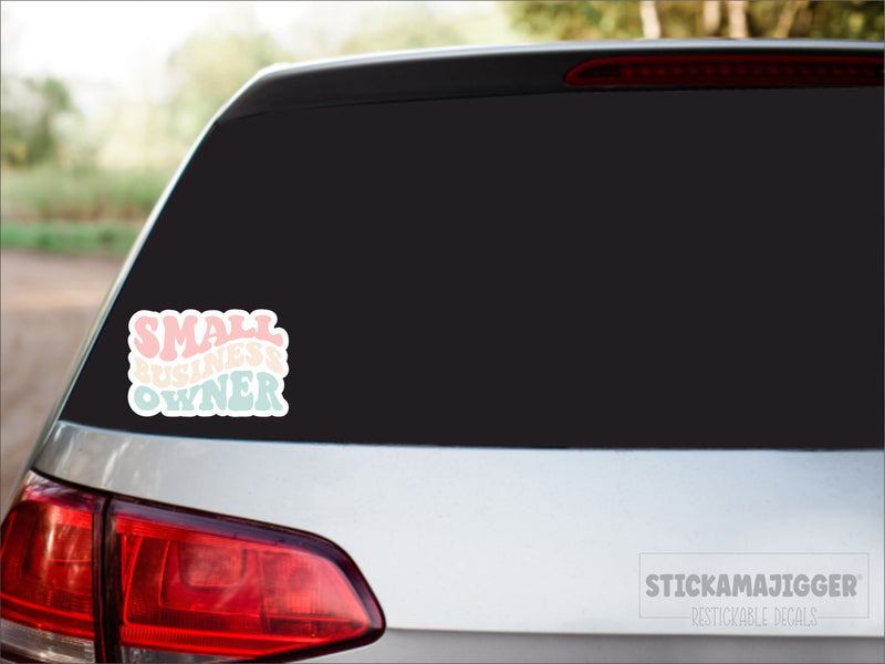 Pastel Small Business Owner Restickable Decal
