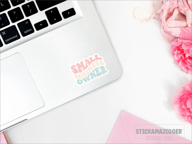 Pastel Small Business Owner Restickable Decal
