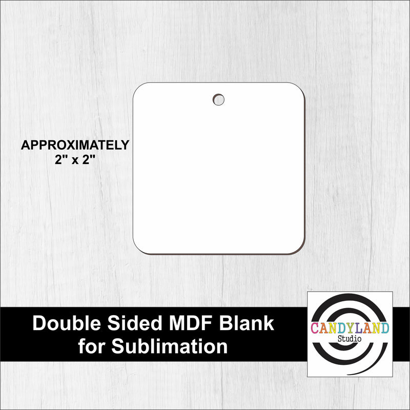 2" Square MDF Blanks - Double Sided