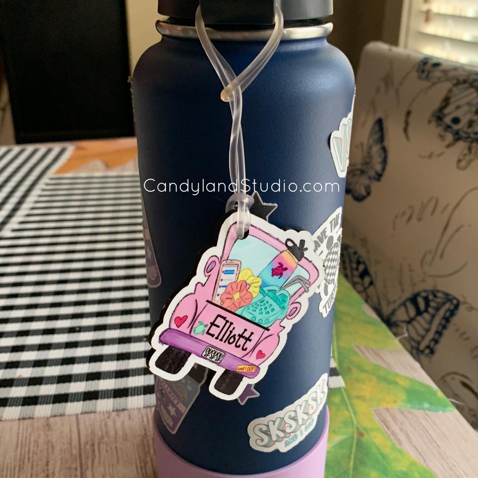 VSCO Girl Truck Water Bottle / Backpack Tag