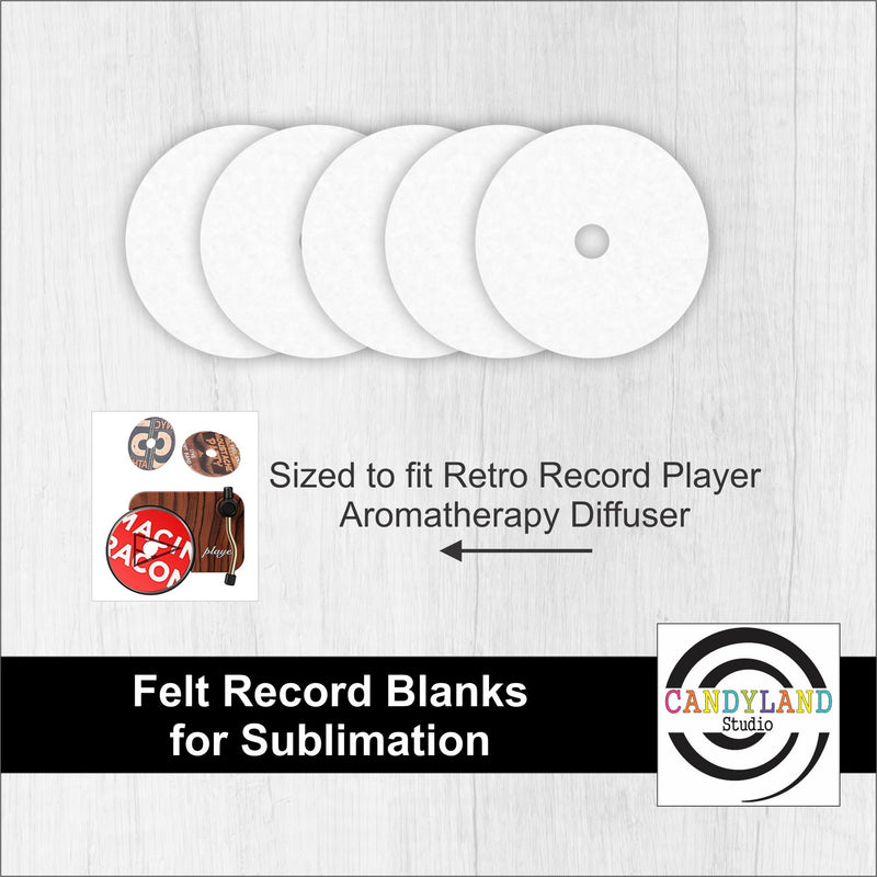 Retro Record Player Aromatherapy Diffuser Sublimation Felt Blanks