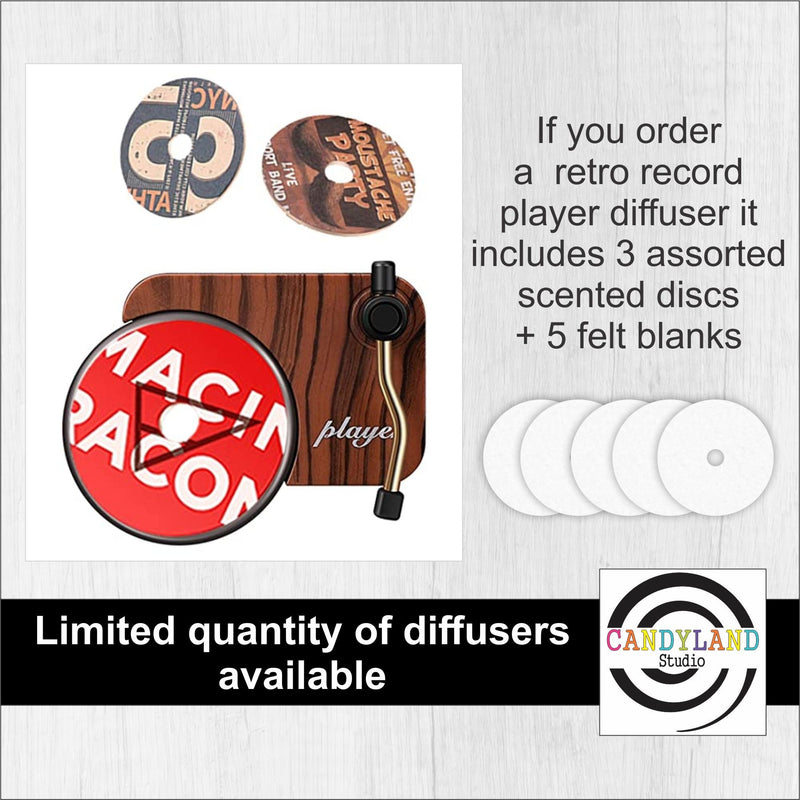 Retro Record Player Aromatherapy Diffuser Sublimation Felt Blanks