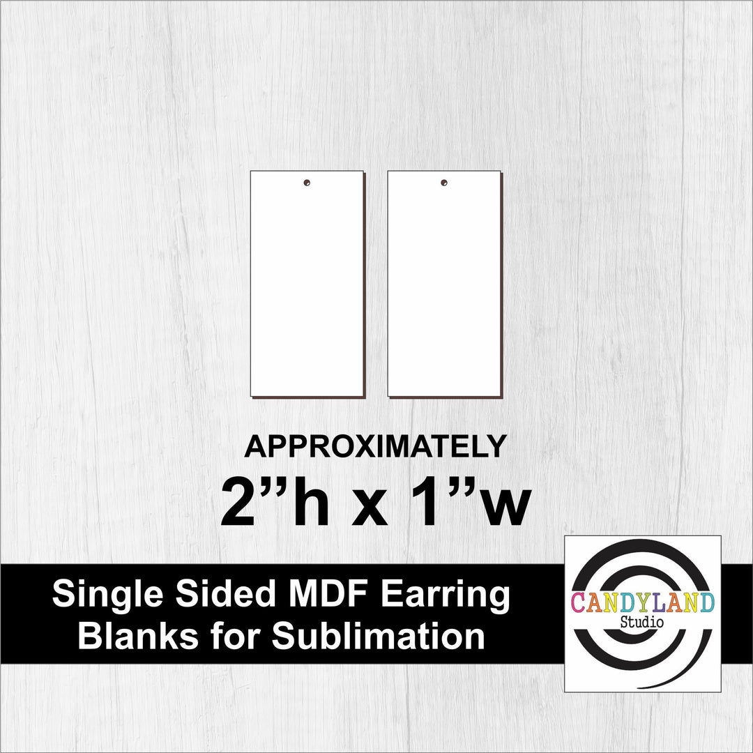 2x1 Rectangle Bar Earring Blanks
