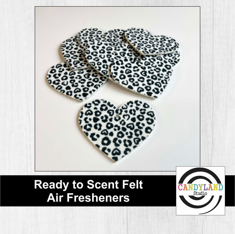 Unscented Leopard Heart Felt Air Freshener