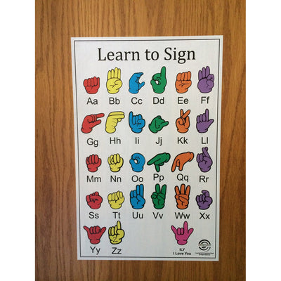 American Sign Language Poster - Peel & Stick