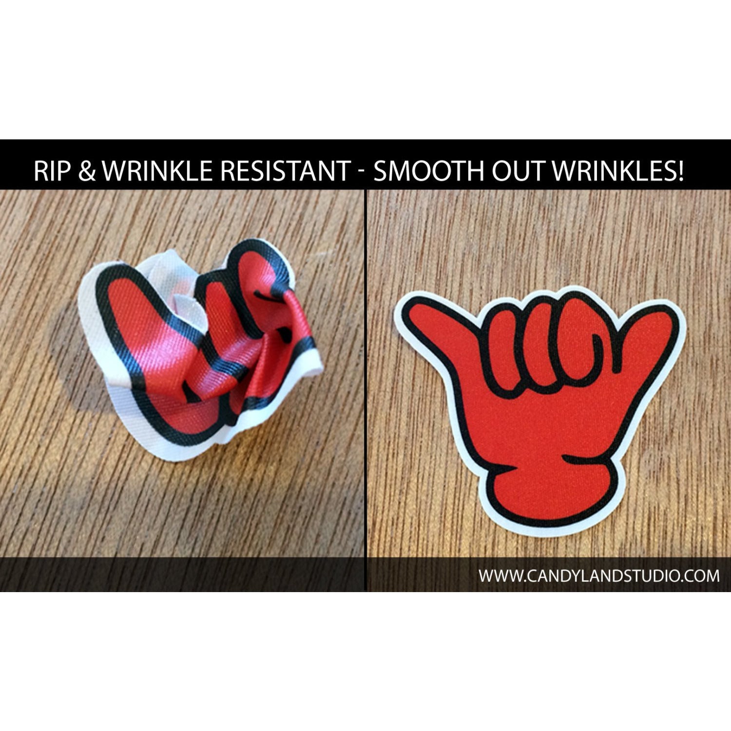 Durable stickers are rip, wrinkle, and tear resistant