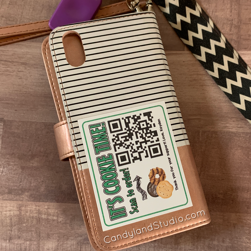 Cell Phone Cookie Stickers for Girl Scout Brownies